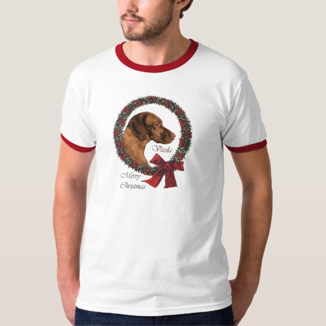 Vizsla julklappar t-shirt (Framsida)