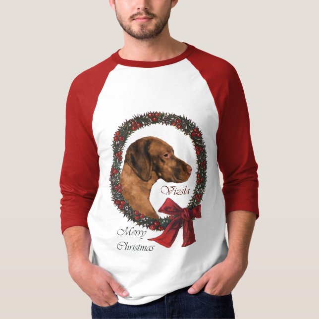 Vizsla julklappar tee shirt (Framsida)