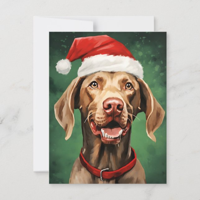 Vizsla Julpenselmålning teckning Julkort (Framsida)