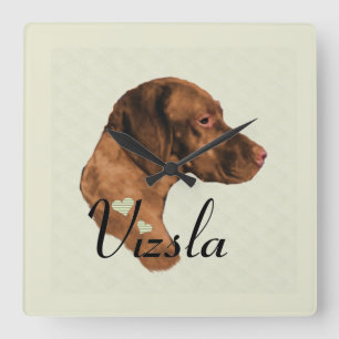 Vizsla Kärlek Gifts Fyrkantig Klocka