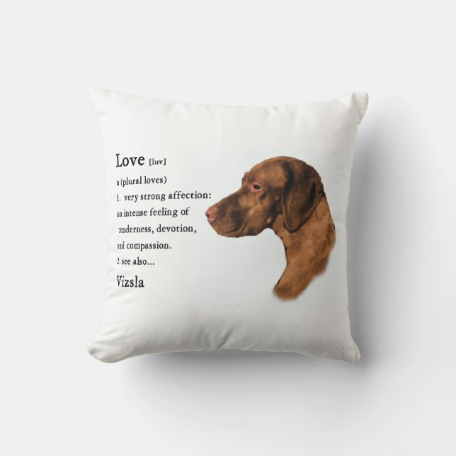 Vizsla Kärlek Gifts Kudde (Framsida)