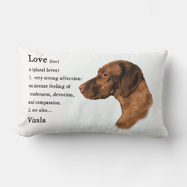 Vizsla kärlekspresenter lumbarkudde (Framsida)