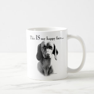 Vizsla lyckligt ansikte kaffemugg