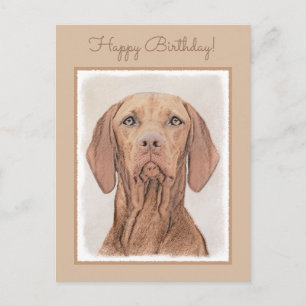 Vizsla-målning - Söt originell hundkonst Vykort