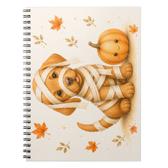 Vizsla-mumie Halloween Anteckningsbok (Framsidan)