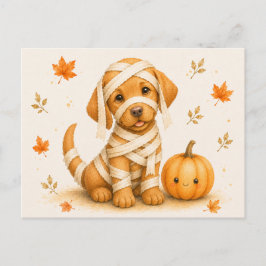 Vizsla-mumie Halloween Vykort