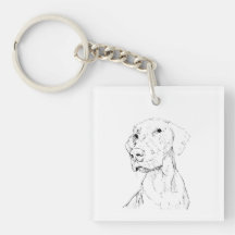 Vizsla-nyckelring – Minimalistisk present