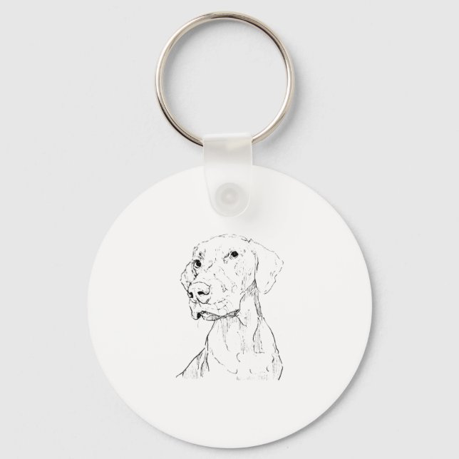 Vizsla-nyckelring – Minimalistisk present Nyckelring (Framsida)