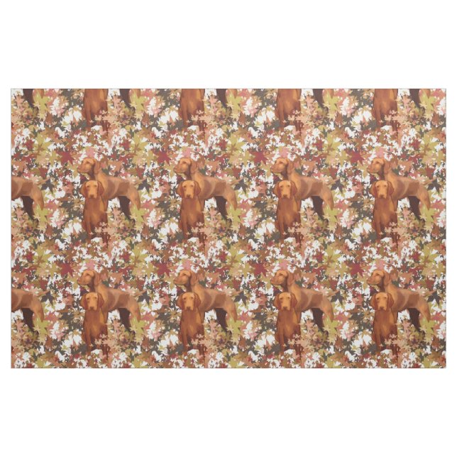 Vizsla och Höst löv Tyg (Fat Quarter)