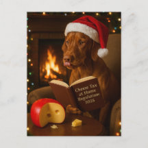 Vizsla 'Ostskatt' Julkort