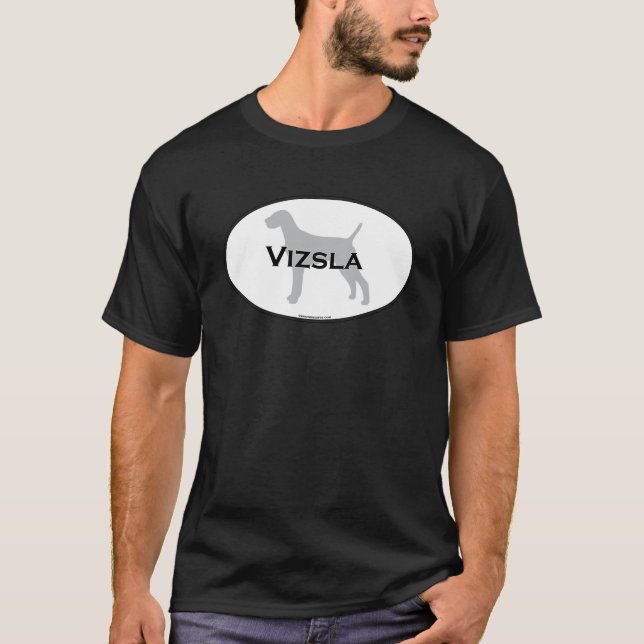 Vizsla Oval T Shirt (Framsida)