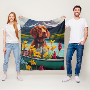Vizsla på en Paddle: En scen Äventyr Fleecefilt