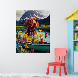 Vizsla på en Paddle: En scen Äventyr Poster