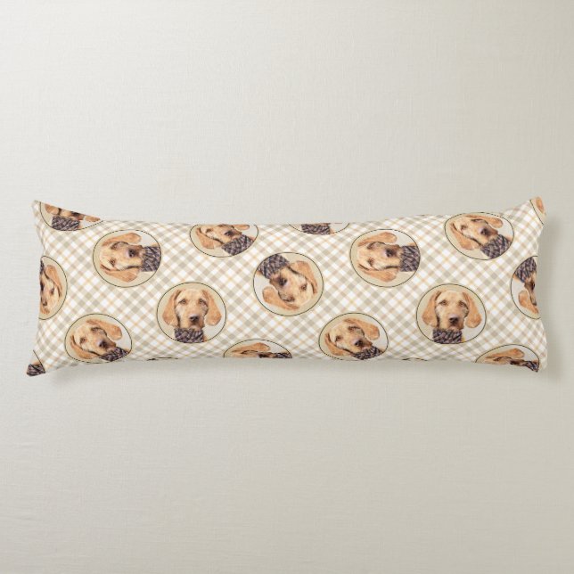 Vizsla Painting Cute Hund Art Kroppskudde (Framsidan)