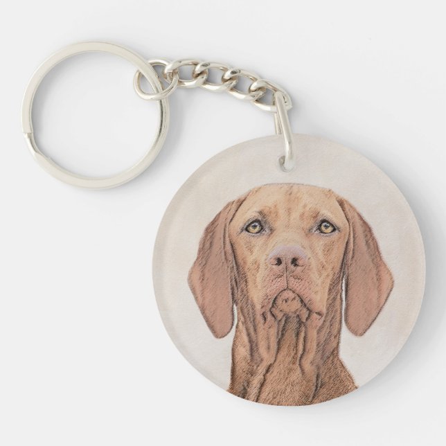 Vizsla Painting - Cute Original Hund Art (Framsidan)