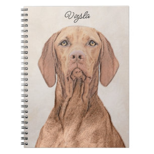 Vizsla Painting - Cute Original Hund Art Anteckningsbok