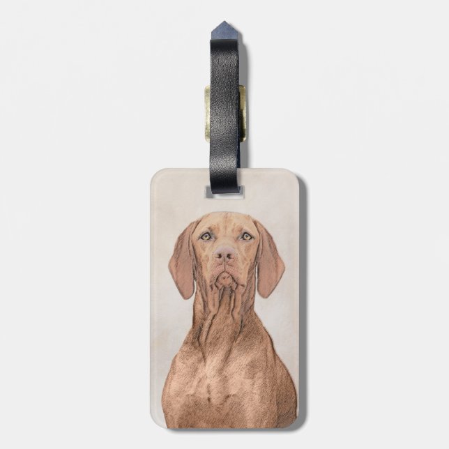 Vizsla Painting - Cute Original Hund Art Bagagebricka (Baksidan Lodrät)