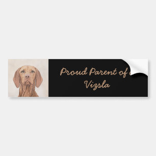 Vizsla Painting - Cute Original Hund Art Bildekal