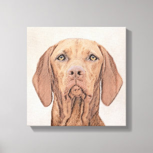 Vizsla Painting - Cute Original Hund Art Canvastryck