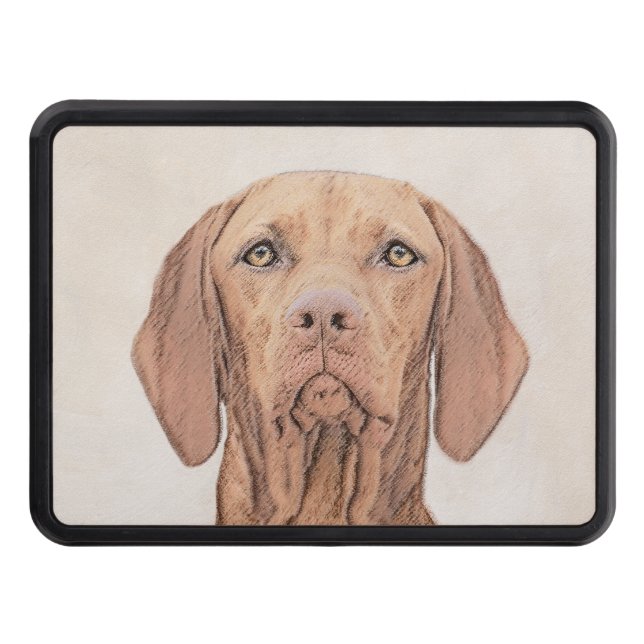 Vizsla Painting - Cute Original Hund Art Dragkroksskydd (Framsidan)