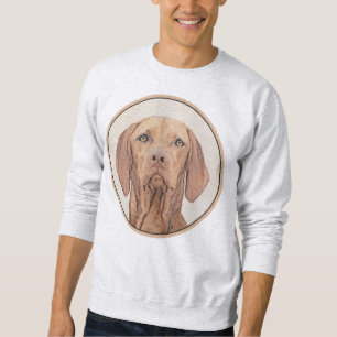 Vizsla Painting - Cute Original Hund Art Lång Ärmad Tröja