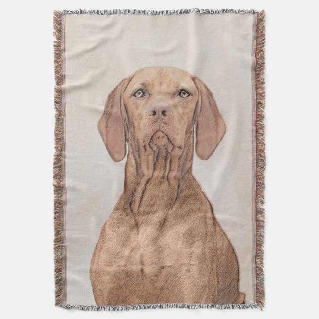 Vizsla Painting - Cute Original Hund Art Mysfilt (Framsidan Vertikal)