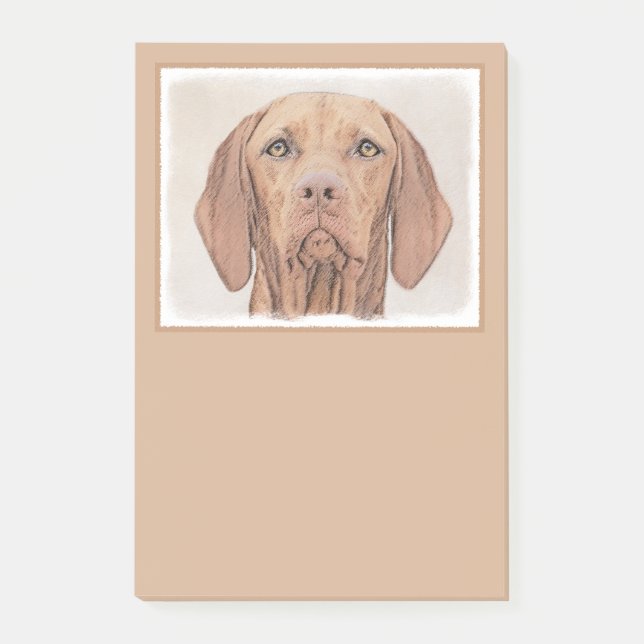Vizsla Painting - Cute Original Hund Art Post-it Block (Framsida)