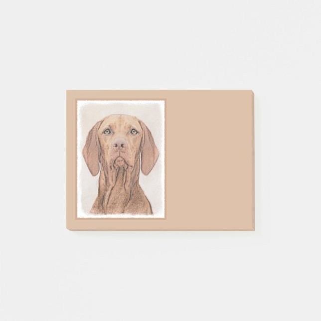 Vizsla Painting - Cute Original Hund Art Post-it Block (Framsida)