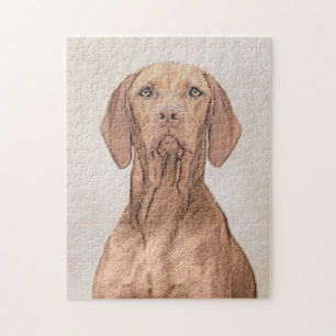 Vizsla Painting - Cute Original Hund Art Pussel