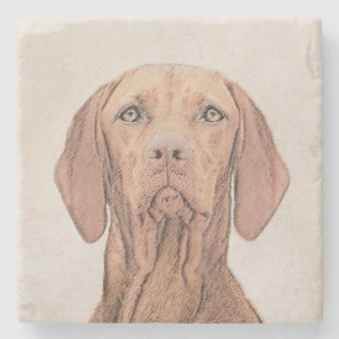 Vizsla Painting - Cute Original Hund Art Stenunderlägg