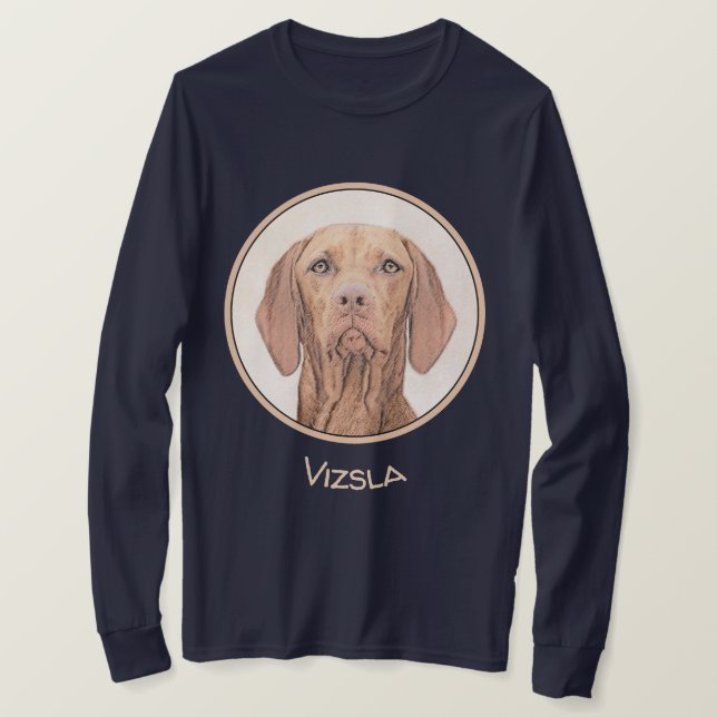 Vizsla Painting - Cute Original Hund Art T Shirt (Design framsida)