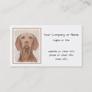 Vizsla Painting - Cute Original Hund Art Visitkort