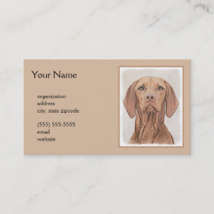 Vizsla Painting - Cute Original Hund Art Visitkort