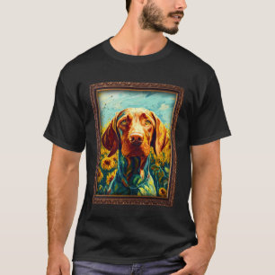 Vizsla Painting Solrosblommor Flower Mamma Women B T Shirt