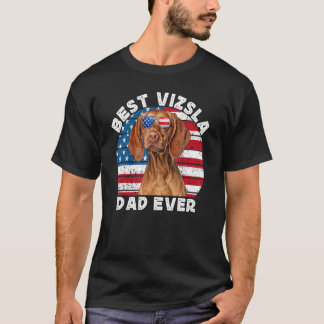 Vizsla Pappa För manar ungersk Vizsla American Fla T Shirt