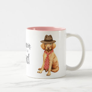 Vizsla pappa Två-Tonad mugg
