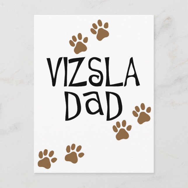 Vizsla Pappa Vykort (Framsida)
