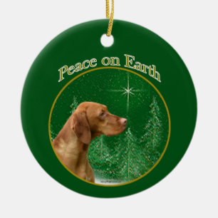 Vizsla Peace Julgransprydnad Keramik