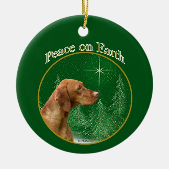 Vizsla Peace Julgransprydnad Keramik (Framsidan)