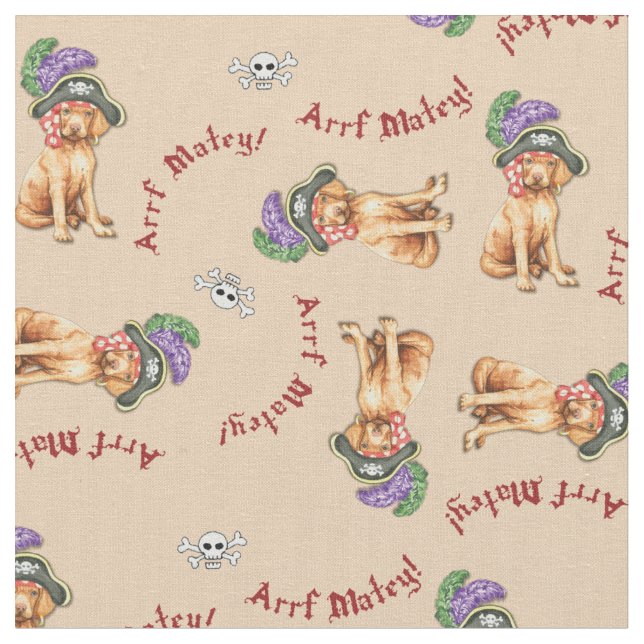 Vizsla Pirat Fabric Tyg (Närbild)