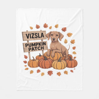 Vizsla Pumpkin Patch Hundälskare Thanksgiving Hall Fleecefilt