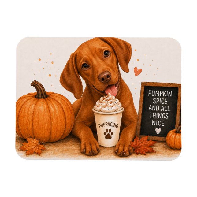 Vizsla Pumpkin Spice Magnet (Horisontell)