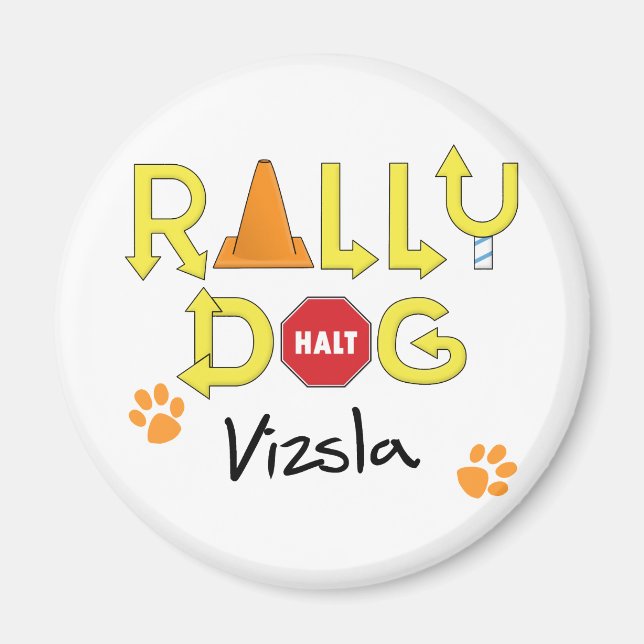 Vizsla Rally Hund Magnet (Framsidan)