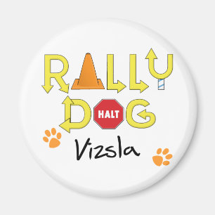 Vizsla samlar hunden magnet