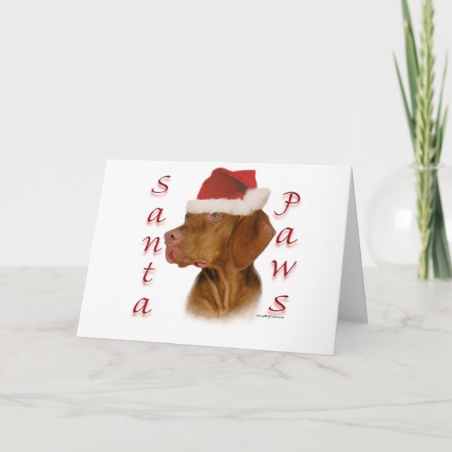 Vizsla Santa tassar Helgkort (Framsida)