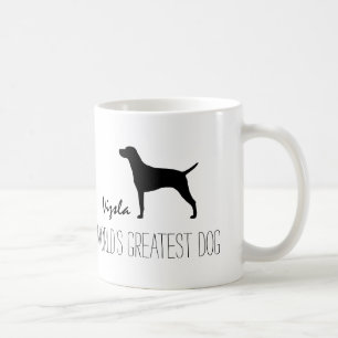Vizsla Silhouette Världsmästare Hund Anpassnin Kaffemugg