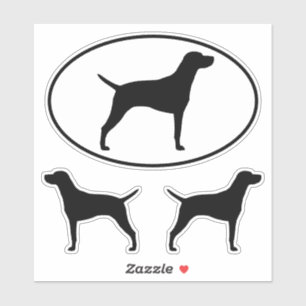 Vizsla Silhouettes vinylklistermärkeuppsättninge Klistermärken
