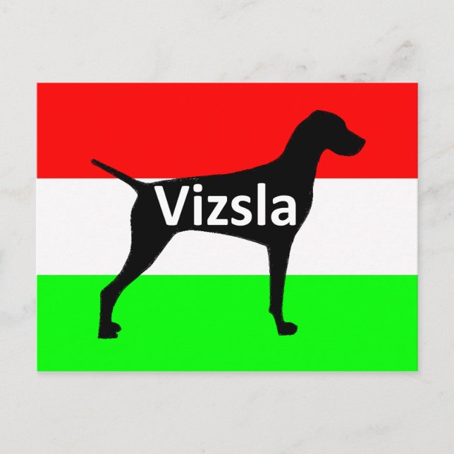 vizsla silo namn om Ungern-Flagga.png Vykort (Framsida)