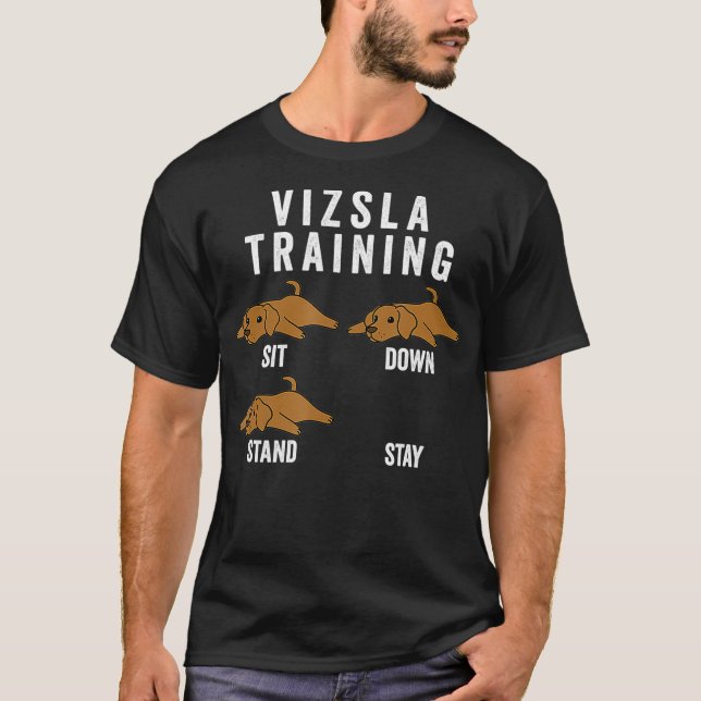 Vizsla Training Hund T Shirt (Framsida)
