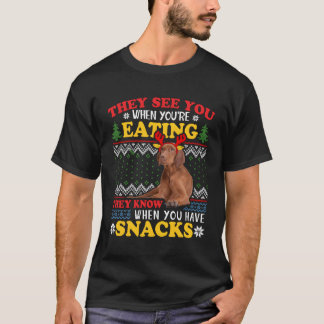 Vizsla Ugly Julafton de ser att du äter för Kristu T Shirt
